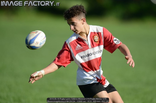 2015-05-16 Rugby Lyons Settimo Milanese U14-Rugby Monza 1376
